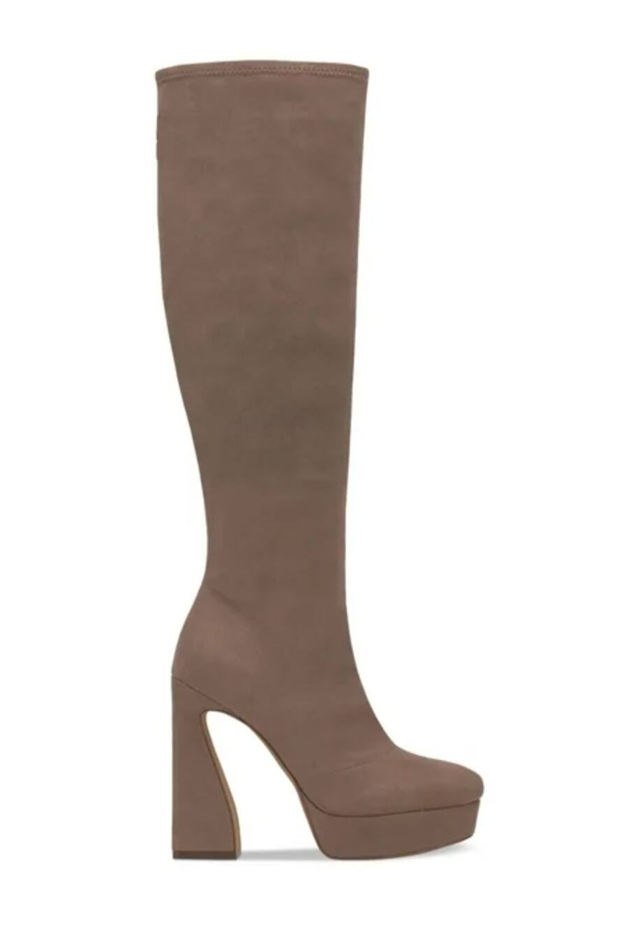 Jessica Simpson Platform Tall Knee Boots NWOT 11 Tan Faux Suede Daniyah Heel